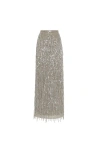 Brunello Cucinelli Column Couture Skirt In Beige