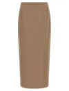 Brunello Cucinelli Long Skirt With Back And Side Slits In Brown