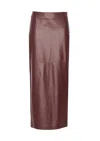 Brunello Cucinelli Column Long Skirt In Burgundy