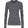 Brunello Cucinelli Comfort Cotton Ribbed Jersey T-shirt With Precious Collar In Dark Grey