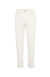 Brunello Cucinelli Logo-embroidered Tapered Cotton Jeans In Light Pink