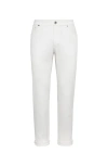 Brunello Cucinelli Corduroy Leisure Fit Pants In Snow