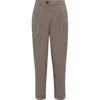 Brunello Cucinelli Comfort Gabardine Trousers In Gray