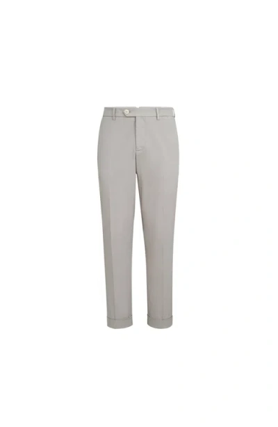 Brunello Cucinelli Comfort Gabardine Trousers In Gray