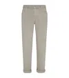 Brunello Cucinelli Five-pocket Traditional Fit Trousers In Light Comfort-dyed Denim In Brown