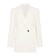 Brunello Cucinelli Comfort Viscose Couture Twill Blazer In White
