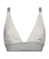 Brunello Cucinelli Comfortable Elastic Two-tone Triangle Bra In White