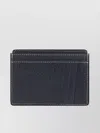 Brunello Cucinelli Compact Stitched Textured Wallet In Blue
