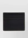 Brunello Cucinelli Compact Textured Cardholder Contrast Stitching