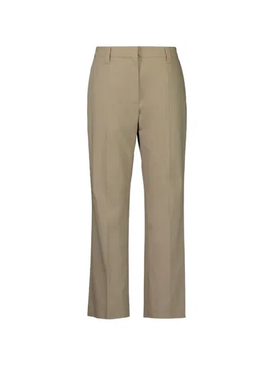 Brunello Cucinelli Concealed-fastening Cigarette Trousers In Brown
