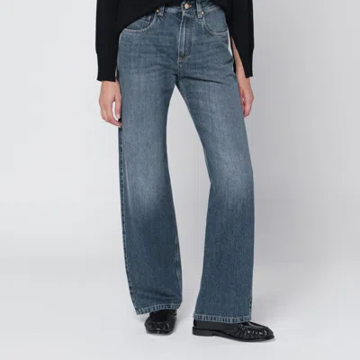 Brunello Cucinelli Contemporary Loose Pants In Blue Denim