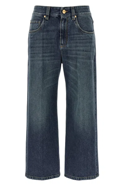 Brunello Cucinelli 'contemporary Square' Jeans In Blue