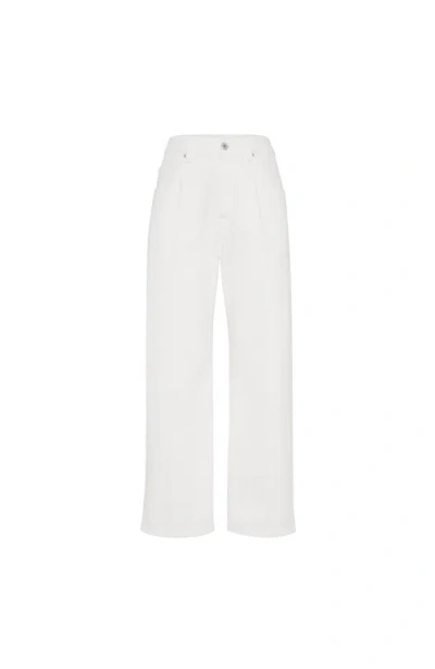 Brunello Cucinelli Contemporary Square Trousers In White