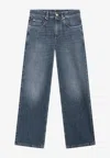 Brunello Cucinelli Loose Denim Pants With Belt Loop Accents In Blue