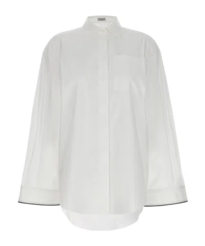BRUNELLO CUCINELLI BRUNELLO CUCINELLI SPREAD-COLLARED BUTTONED SHIRT