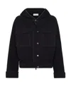 Brunello Cucinelli Contrast-stitch Elasticated Hem Jacket In Black