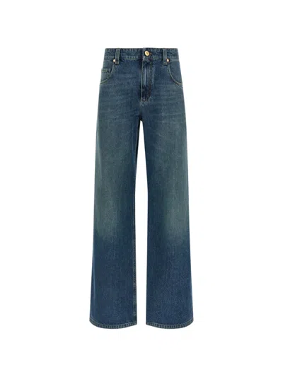 Brunello Cucinelli Contrast-stitching Stonewashed-denim Jeans In Blue