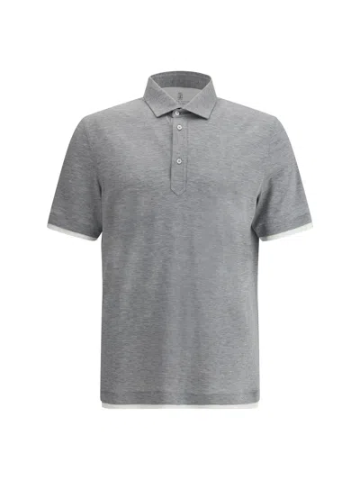 BRUNELLO CUCINELLI BRUNELLO CUCINELLI CONTRAST-TRIM SHORT-SLEEVED POLO SHIRT