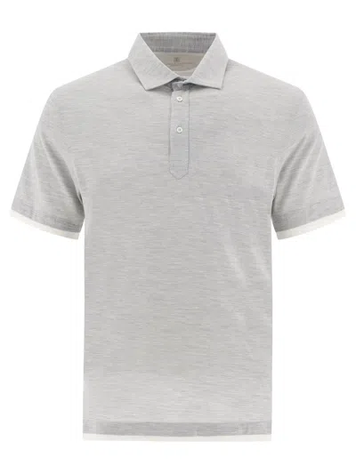 BRUNELLO CUCINELLI CONTRAST-TRIM SHORT-SLEEVED POLO SHIRT