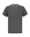 Brunello Cucinelli Basic Silk-blend T-shirt In Black