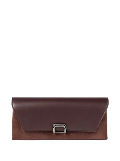 Brunello Cucinelli Contrasting-flap Clutch Bag