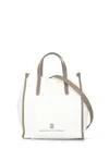 Brunello Cucinelli Contrasting Handle White Linen