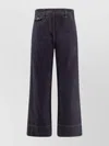 Brunello Cucinelli Blue Jeans With Wide Leg And Contrasting Stitching In Denim Woman