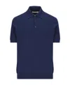 Brunello Cucinelli Contrasting-trim Cotton Polo Shirt In Blue
