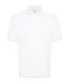 Brunello Cucinelli Shirt With Polo Collar And Short Sleeves In White