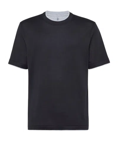 BRUNELLO CUCINELLI BRUNELLO CUCINELLI LIGHTWEIGHT JERSEY CREWNECK T-SHIRT