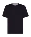 Brunello Cucinelli Contrasting-trim Jersey T-shirt In Black