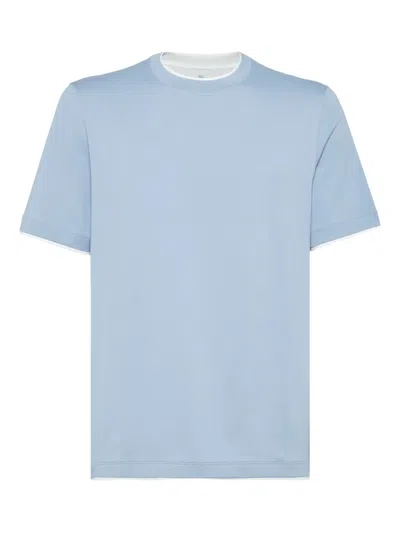 BRUNELLO CUCINELLI CONTRASTING-TRIM T-SHIRT