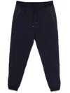 Brunello Cucinelli Navy Blue Trousers With Elasticated Drawstring In Blue