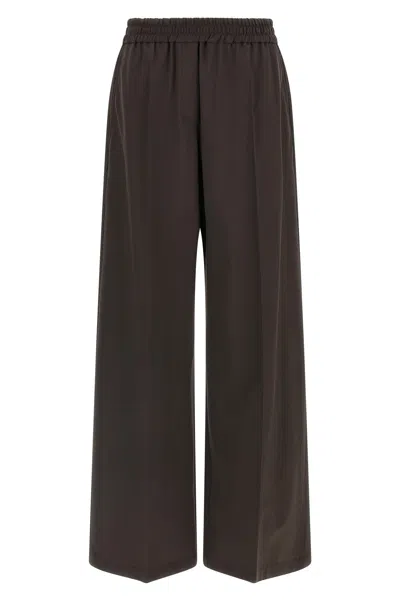Brunello Cucinelli Cool Wool Pants In Burgundy
