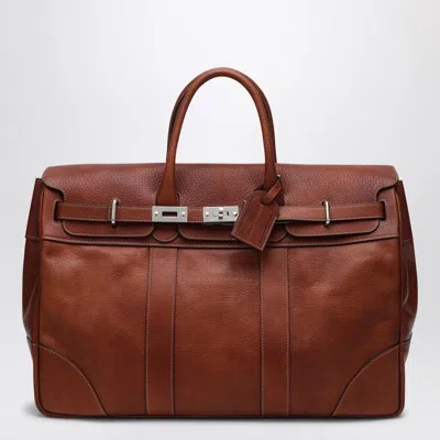 Brunello Cucinelli Copper-coloured Weekender Country Bag In Brown