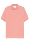 Brunello Cucinelli Pink Cotton Pique Logo Polo Shirt In Brown