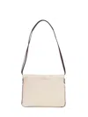 Brunello Cucinelli Shoulder Bag Rectangular Shape Woven Texture Strap In Neutral