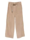 Brunello Cucinelli Corduroy Belted Trousers In Neutral
