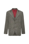 Brunello Cucinelli Corduroy Blazer In Gray