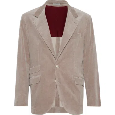 Brunello Cucinelli Corduroy Blazer In Brown