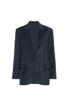 Brunello Cucinelli Corduroy Blazer In Blue