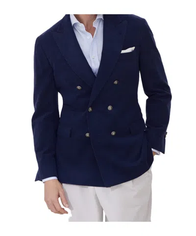 Brunello Cucinelli Corduroy Blazer In Blue