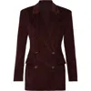 Brunello Cucinelli Oversized Double-breasted Cotton-corduroy Blazer In Burgundy