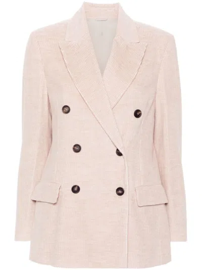 Brunello Cucinelli Corduroy Blazer In Neutrals