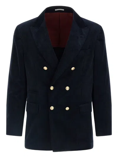 BRUNELLO CUCINELLI CORDUROY BUTTON BLAZER