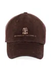 Brunello Cucinelli Corduroy Cap In Brown