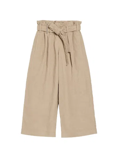 Brunello Cucinelli Kids' Corduroy Casual Trousers In Neutrals
