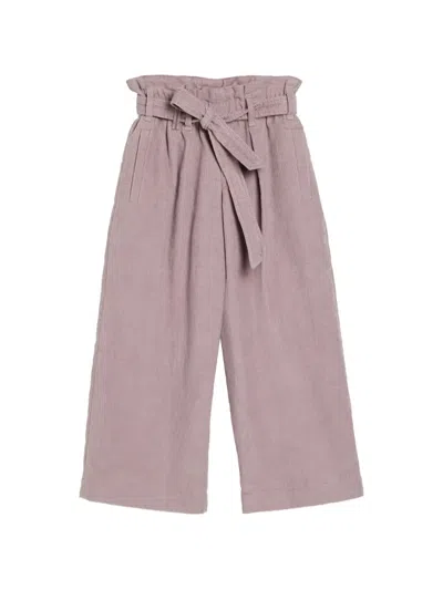 Brunello Cucinelli Kids' Corduroy Casual Trousers In Pink