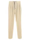 Brunello Cucinelli Corduroy Trousers Elastic Waistband In White