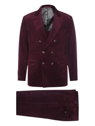 BRUNELLO CUCINELLI CORDUROY DOUBLE-BREASTED SUIT